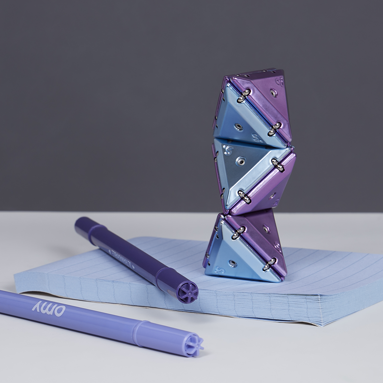 SPEKS Geode Pyramid Chrome Nova Purple Magnet Fidgettoy ab 14 Jahren