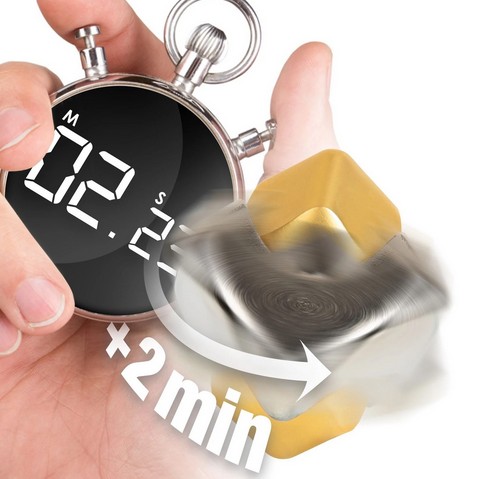 Bopster Fidget Spinner Cube - Silver & Gold Metall Fidget Toy