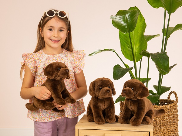 Hermann Teddy Labrador sitzend dunkelbraun 25 cm Stofftier Hund