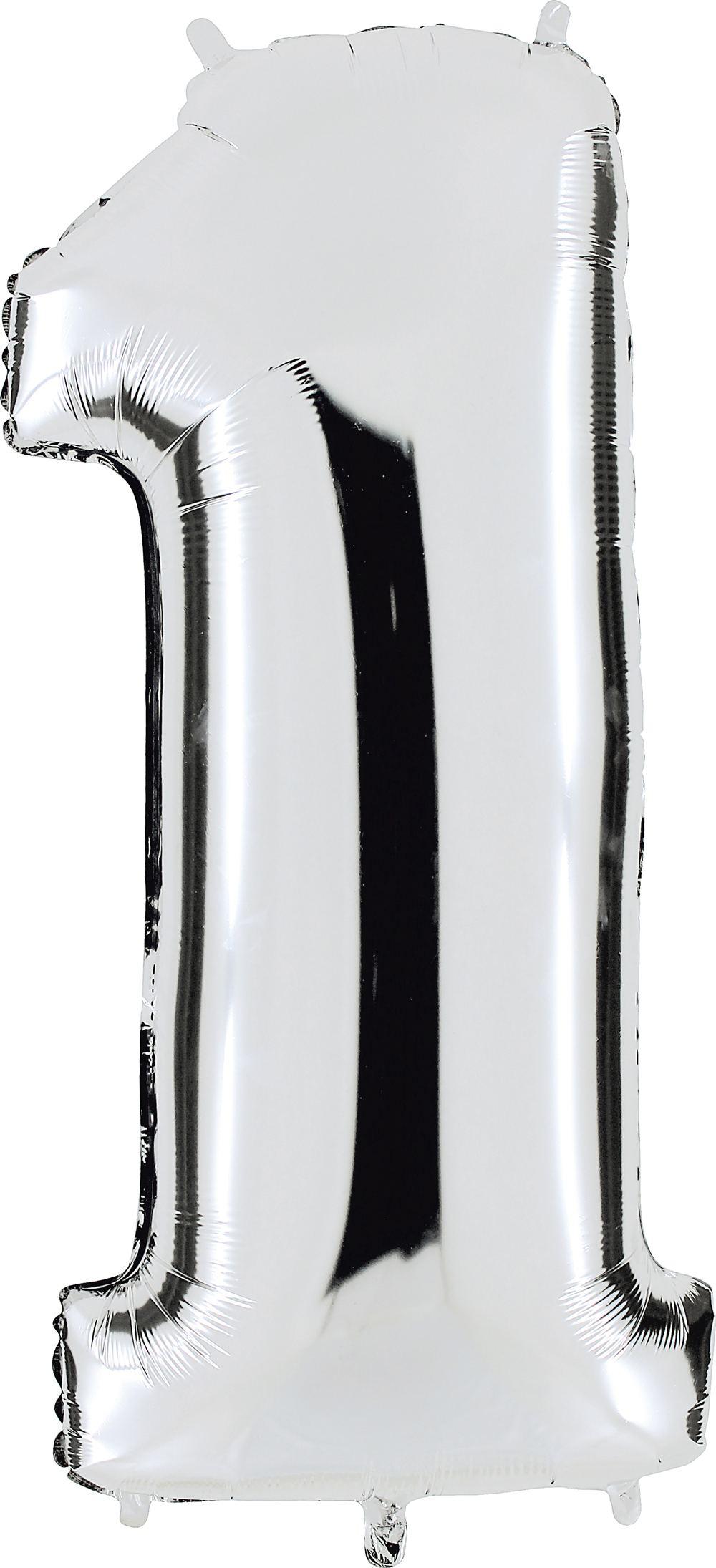 Zahlenballon 40" Folienzahl "1" silber