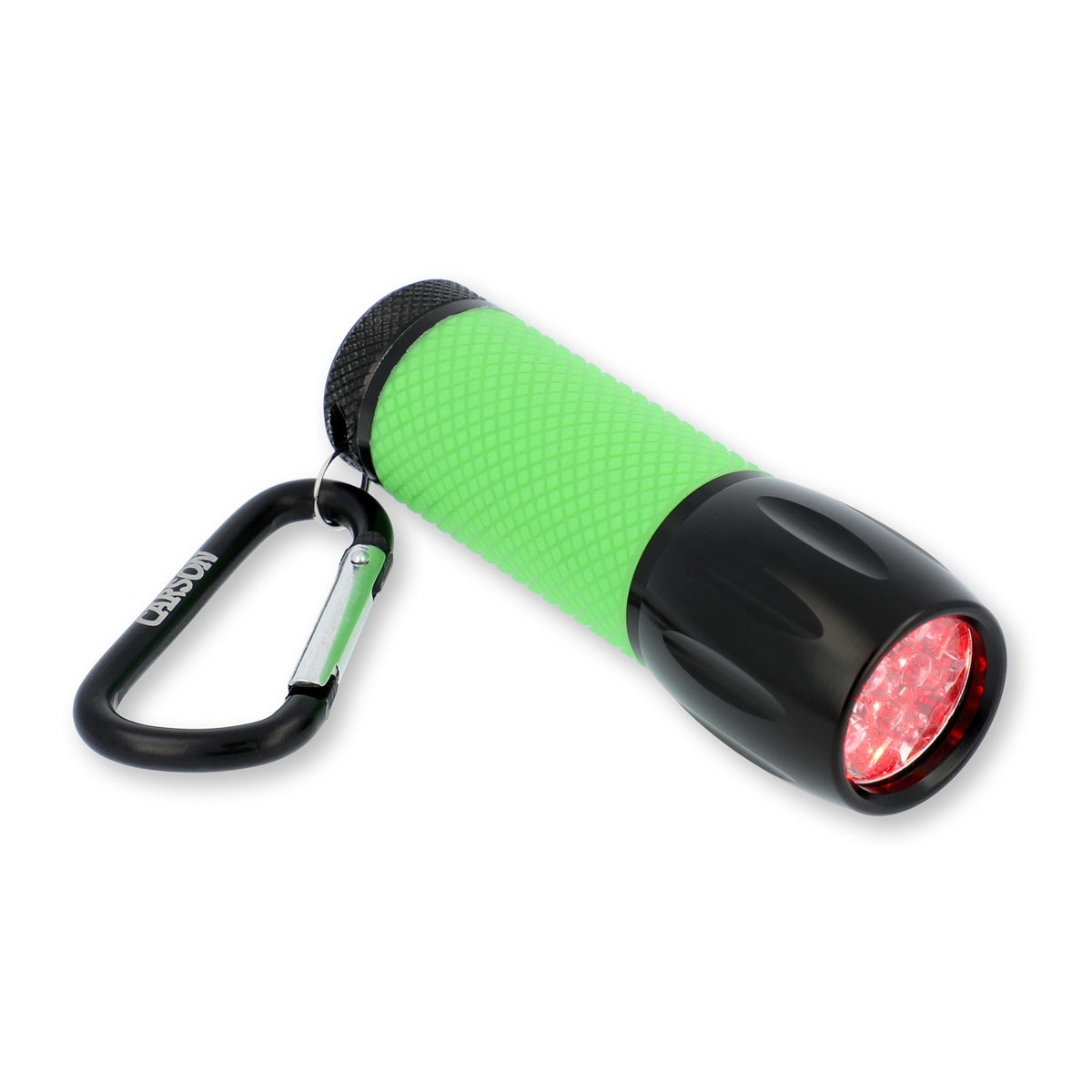 Carson Rotlicht-Taschenlampe Redsight  - mit LED-Rotlicht und Glow-in-the-dark-Griff