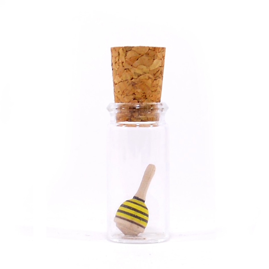 Mader Miniatur Kreisel Bienchen im Glas Holzkreisel
