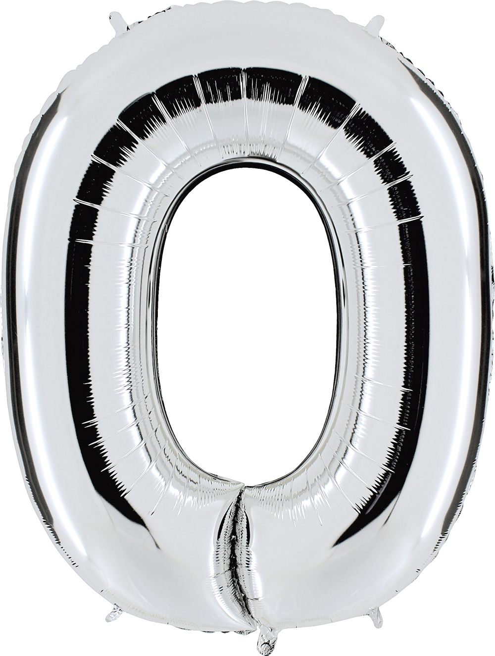 Zahlenballon 40" Folienzahl "0" silber