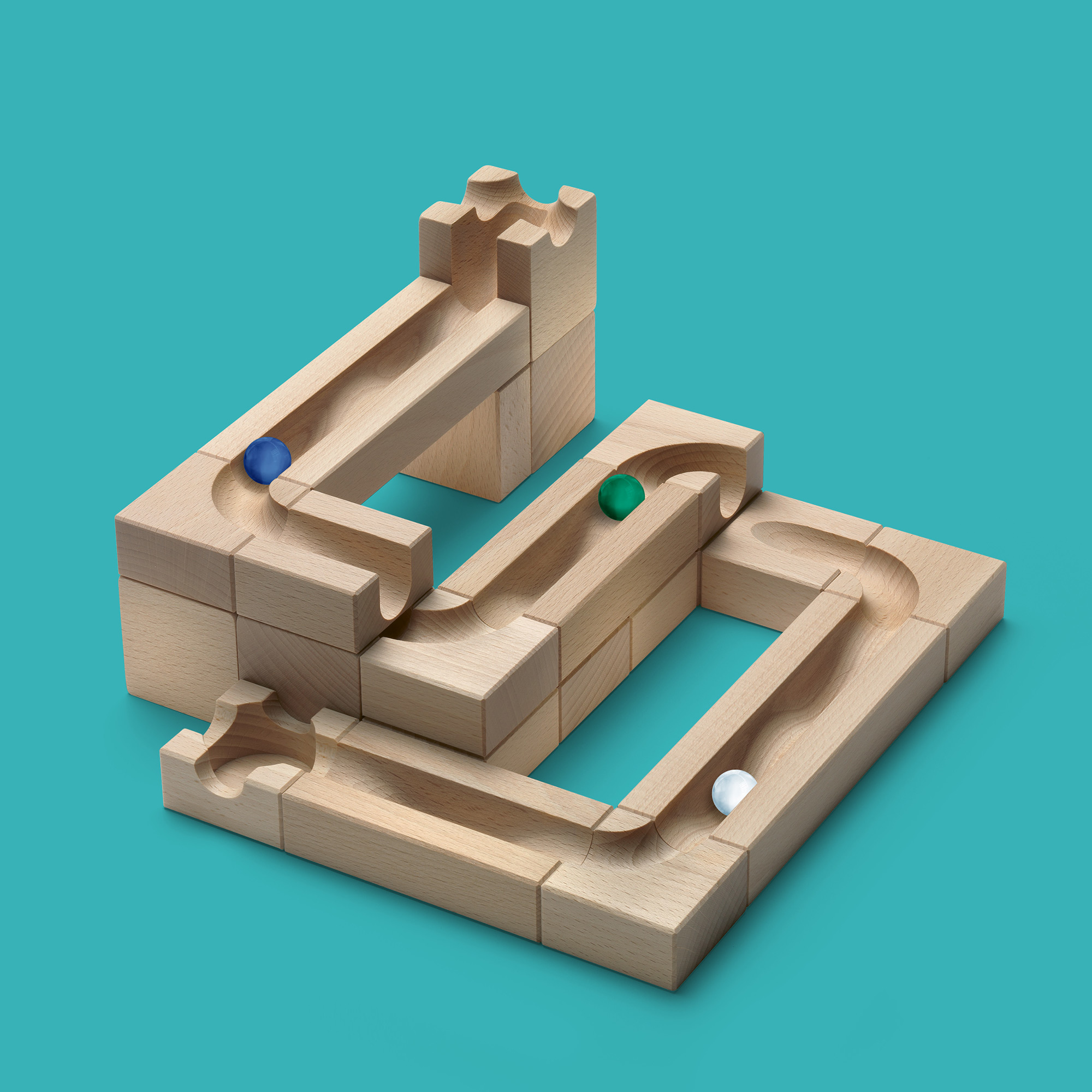 Cuboro Kugelbahn Extra Set Wave - 22 Elemente - ab 8 Jahren