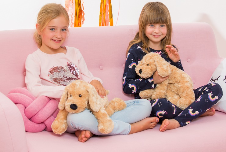 Hermann Teddy Schlenkerhund beige 40 cm Stofftier