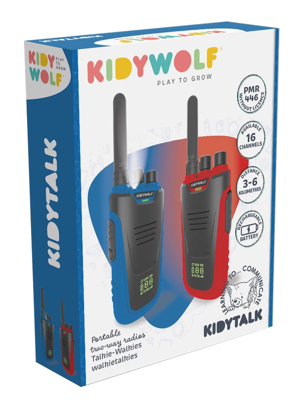 Kidywolf WalkieTalkies 2er Set  blau/rot
