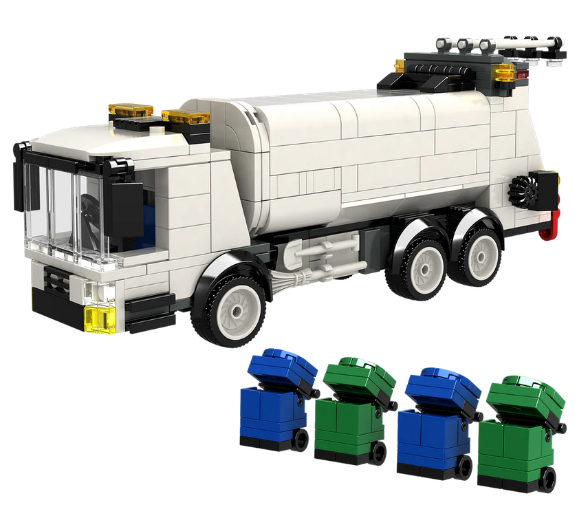 Brixies Plus Müllwagen Klemmbaustein Garbage Truck