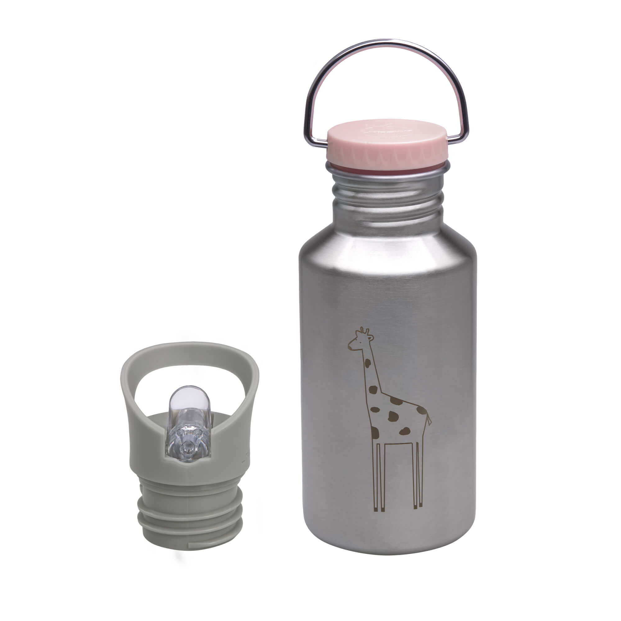 Lässig Bottle Stainless Steel Safari Giraffe mit 2 Aufsätzen