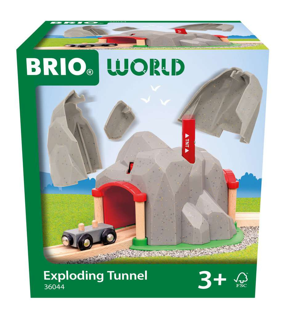 BRIO Eisenbahn Tunnel mit Sprengfunktion