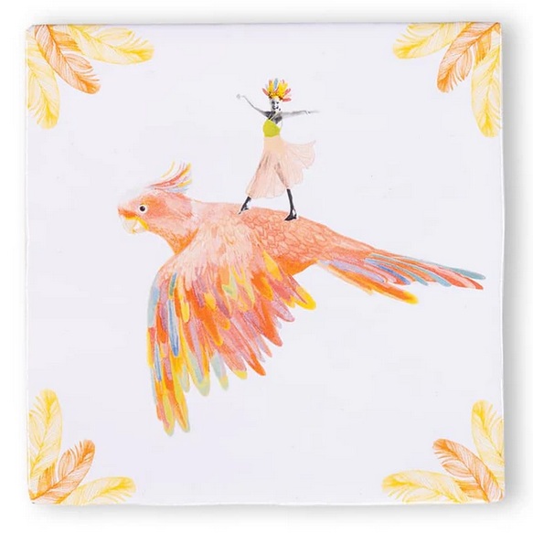 StoryTiles small - Bird of Paradise - Fliesenkunst mit Vogelmotiv 10cm StoryTiles small - Bird of Paradise - Fliesenkunst mit Vogelmotiv 10cm