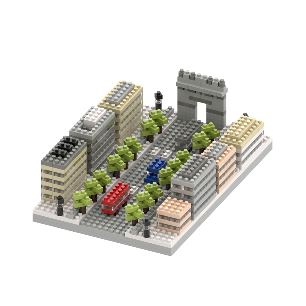 Brixies Avenue des Champs-Élysées 374 Mini-Klemmbausteine