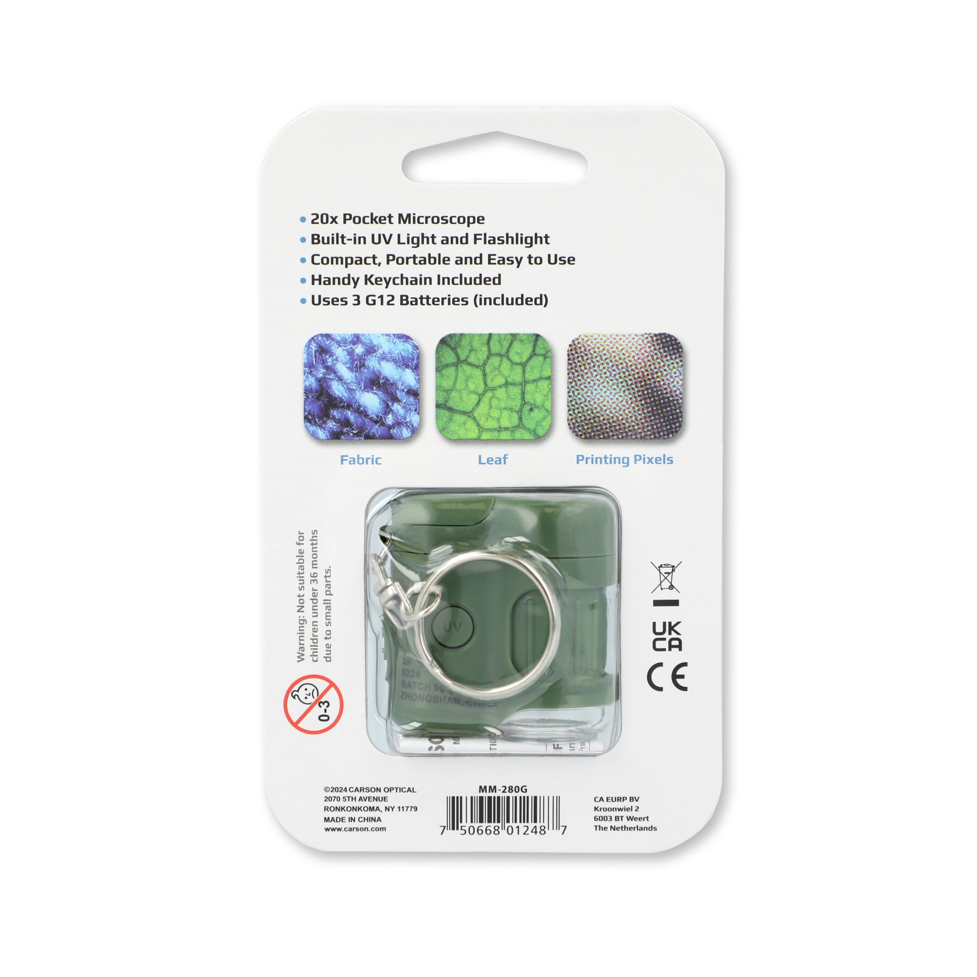 Carson MicroMini Taschen-Mikroskop Safari grün
