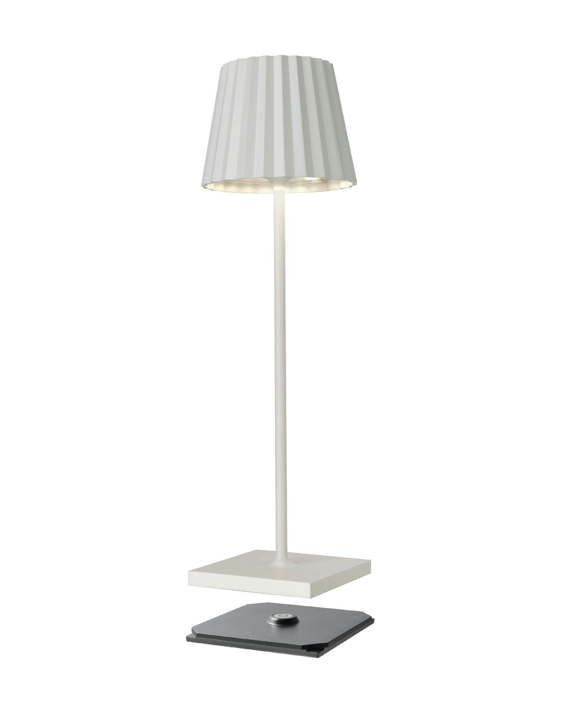 Sompex In- & Outdoorleuchte Troll 2.0 weiß akkubetriebene und dimmbare Tischlampe kabellos