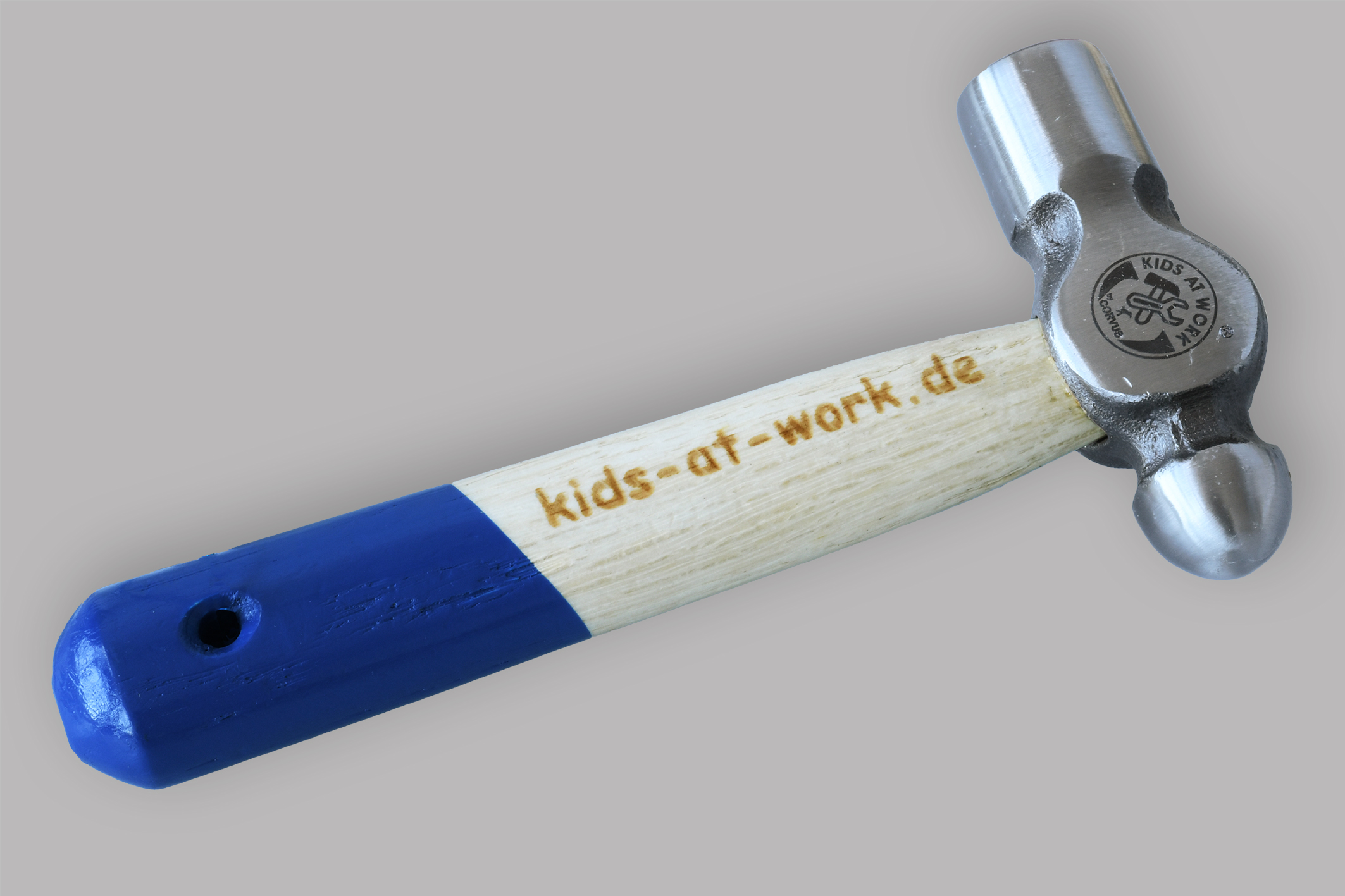 Kids at Work Kurzhammer – Eiche-Griff blau, 227 g