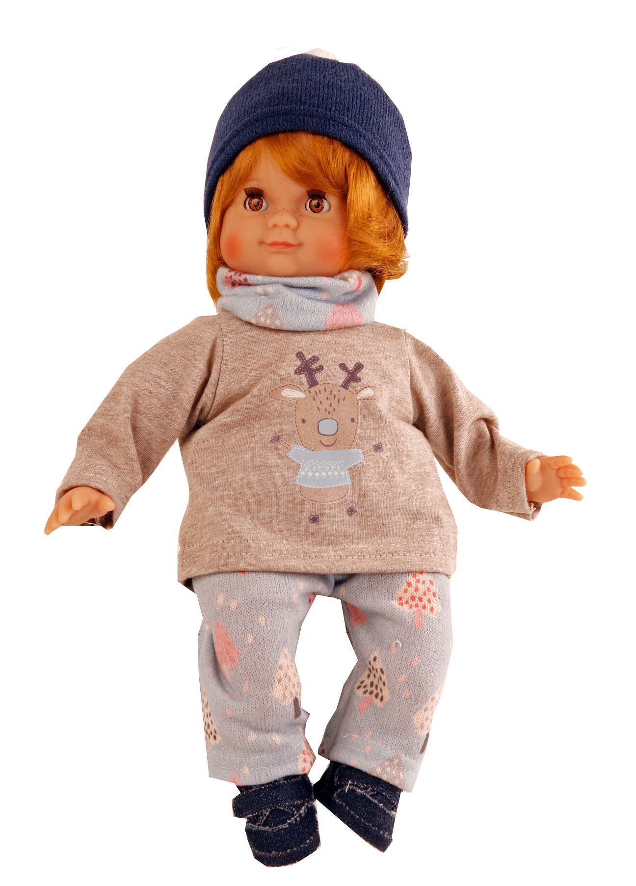 Schildkröt Puppen Schlummerle Gr. 32  rote Haare, braune Schlafaugen Winterkleidung Schildkröt Puppen Schlummerle Gr. 32  rote Haare, braune Schlafaugen Winterkleidung