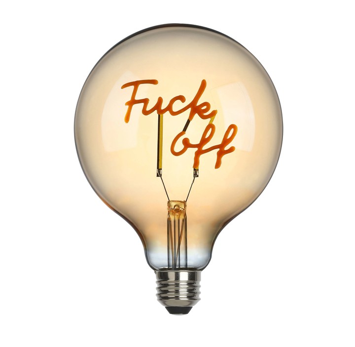 Sompex Leuchtmittel LED Filament FUCK OFF Durchmesser 12,5cm