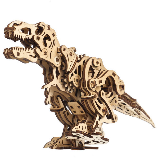 Ugears Modellbausatz Tyrannosaurus Rex zum Aufziehen mechanischer Bausatz