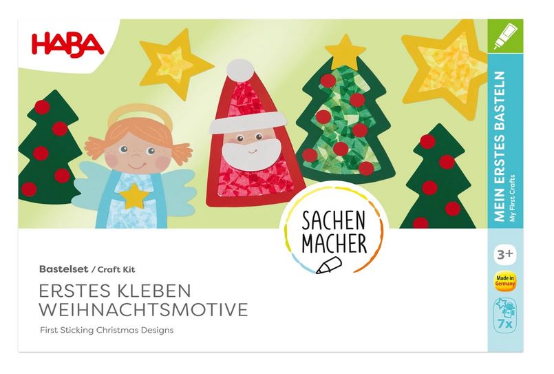 Haba Sachenmacher Bastelset Erstes Kleben Fensterbilder Weihnachtsmotive  