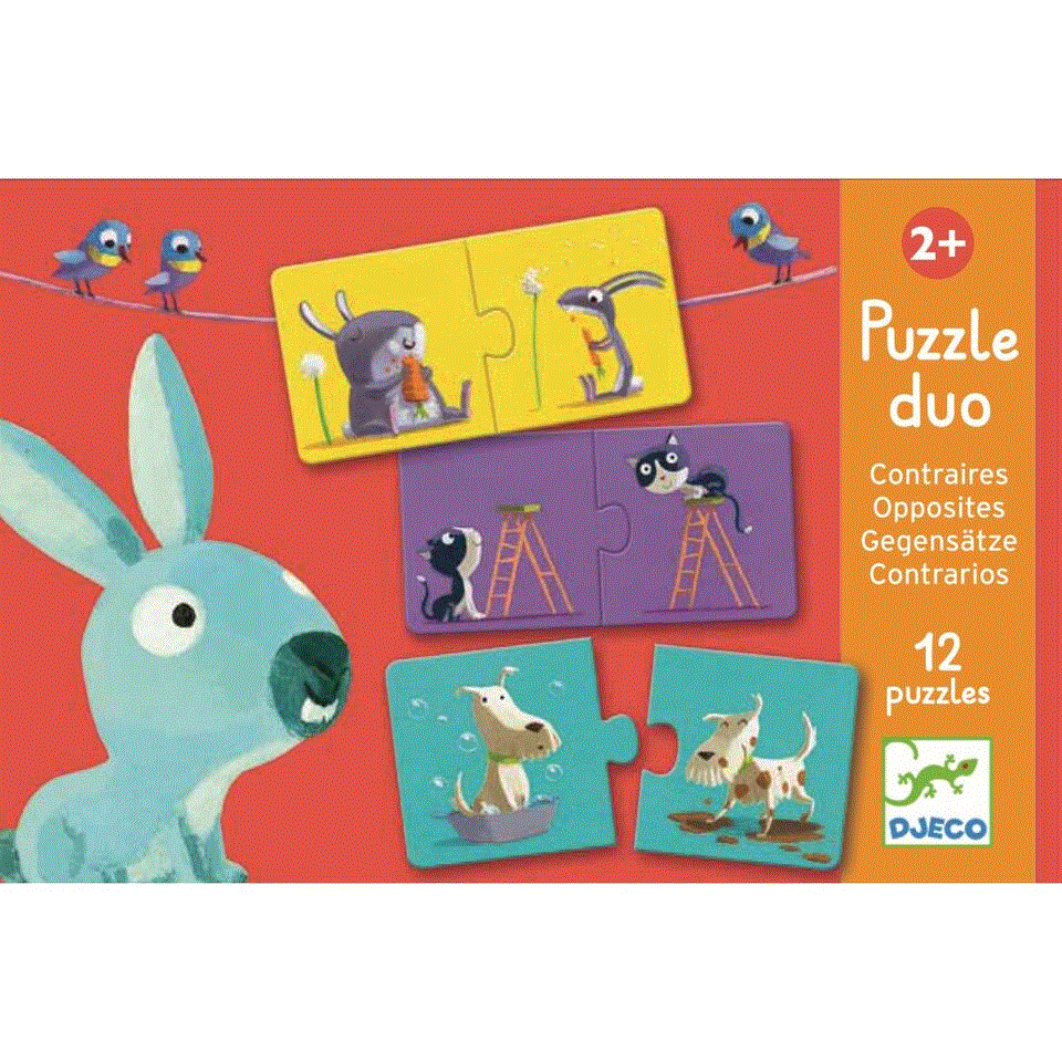 Djeco Lernspiel Puzzle Duo Gegenteile