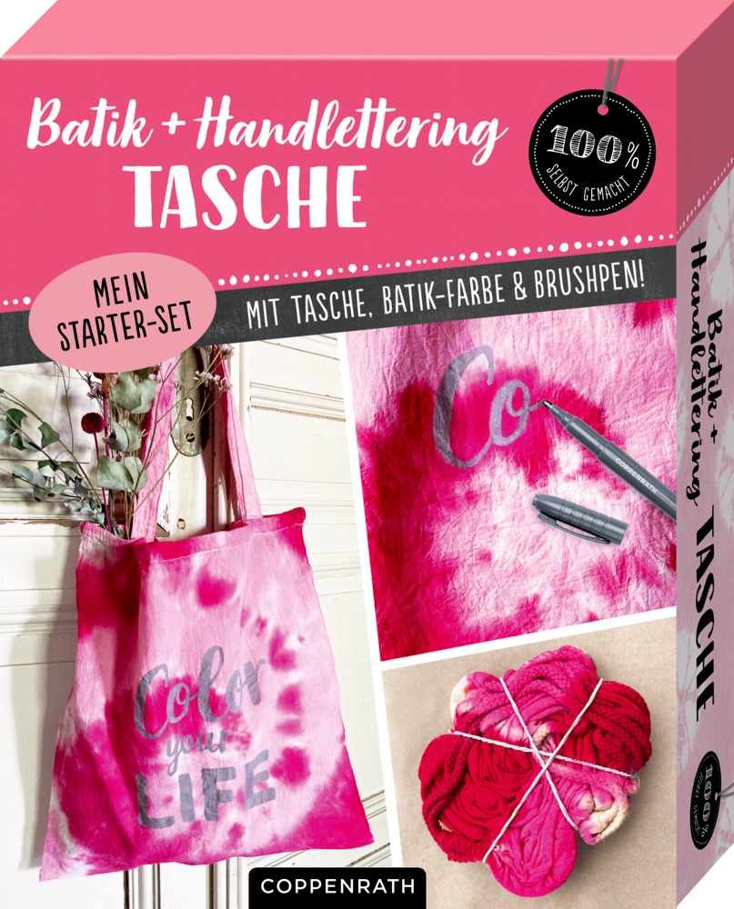 Coppenrath Mein Batik+Handlettering Starter Set- Tasche 