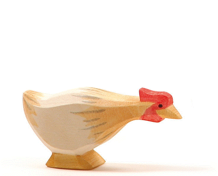 Ostheimer Huhn ocker lang Holzfigur