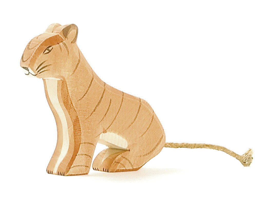 Ostheimer Tiger sitzend Holzfigur