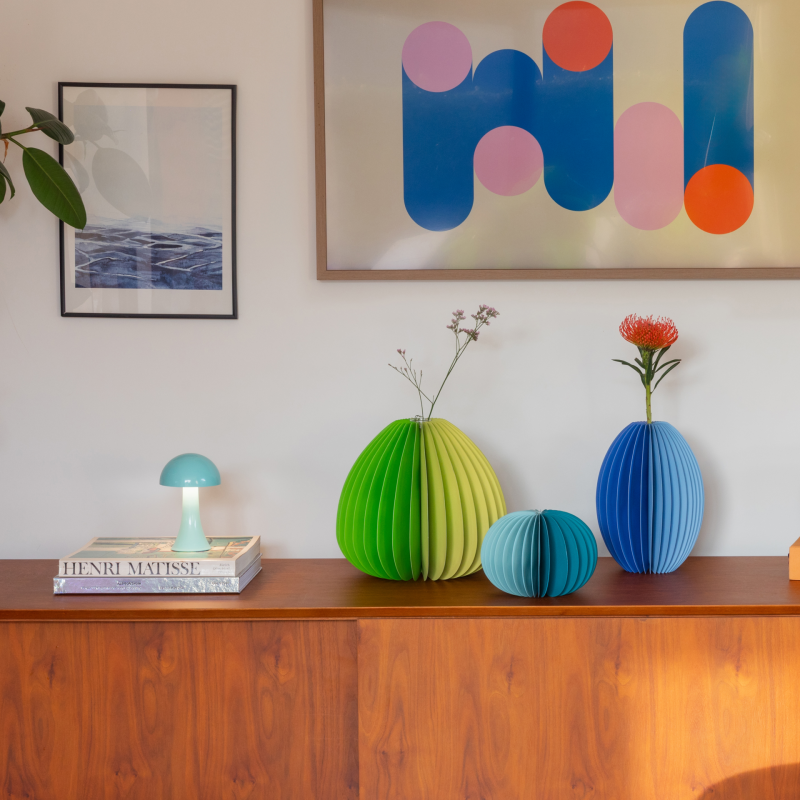 Remember Papiervasen 'Yuki' green