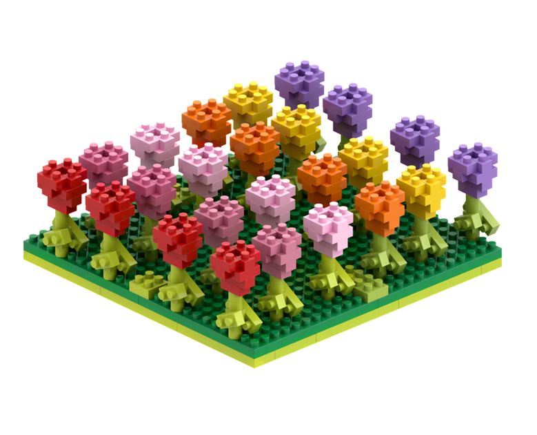 Brixies Tulpenfeld 381 Mini-Klemmbausteine