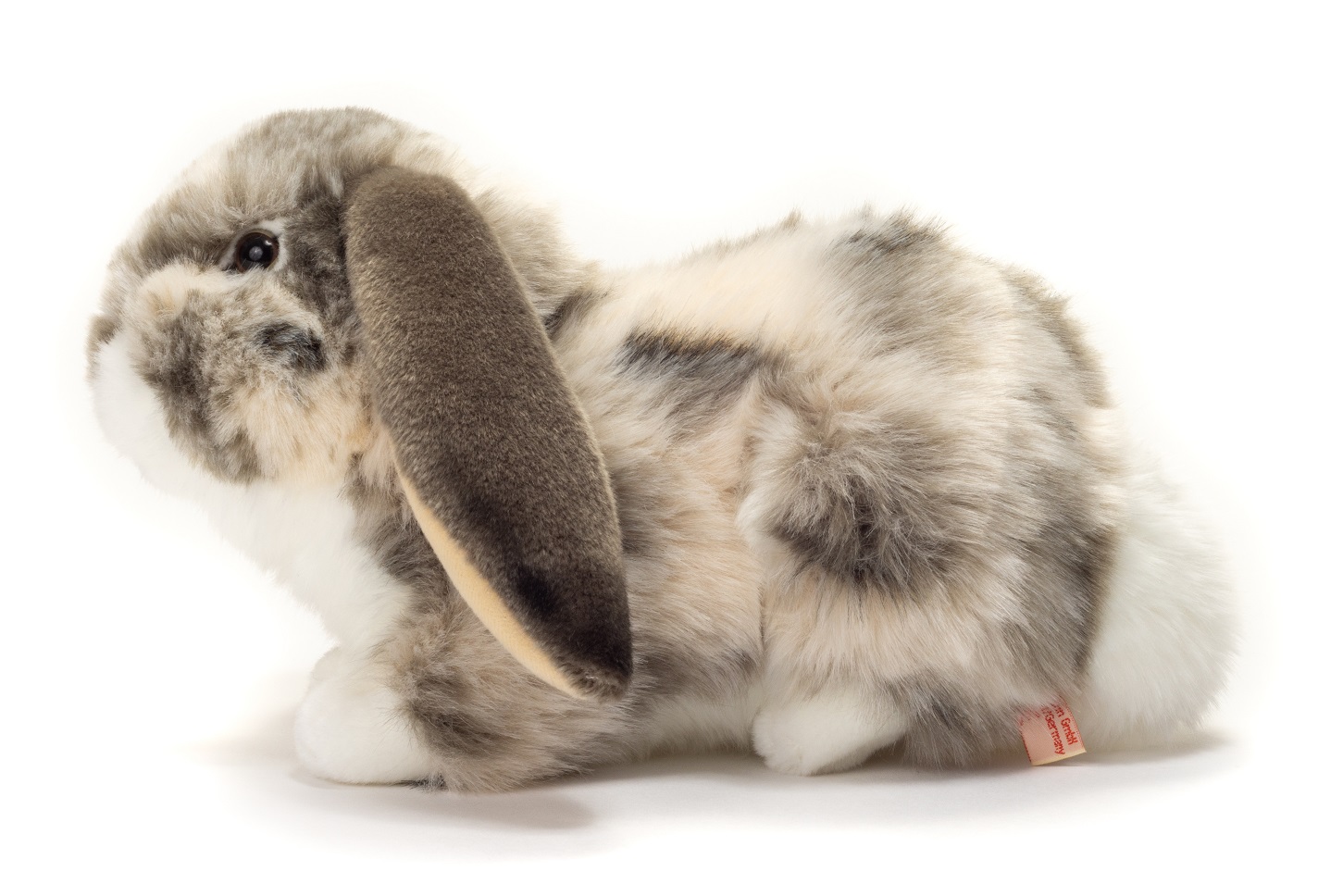 Hermann Teddy Widderkaninchen liegend grau-weiß 30 cm Stofftier