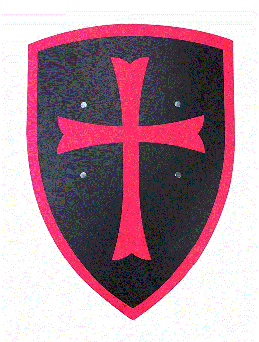 Vah Holzschild groß, Tempelritter schwarz-rot 