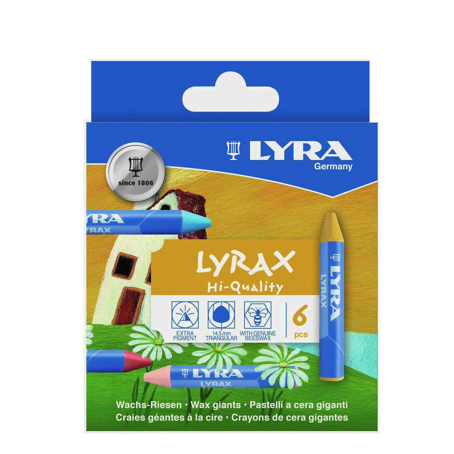 Lyra Lyrax Wachsmalkreide 6er 