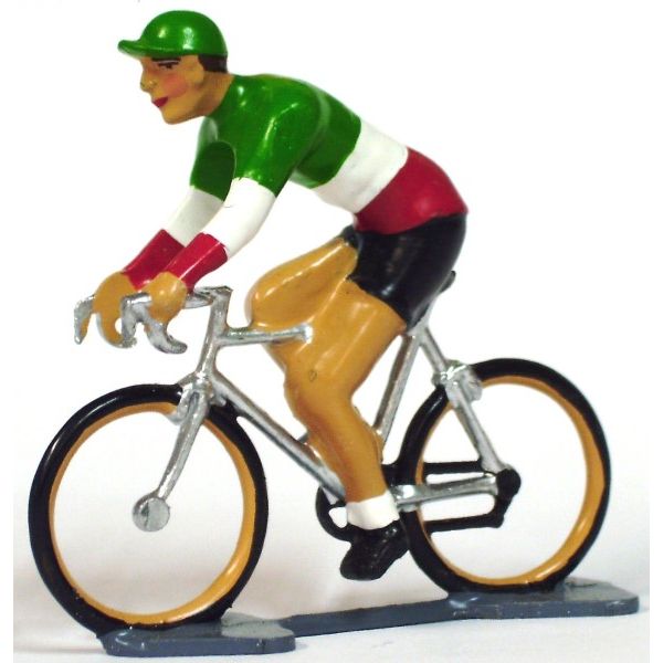 CBG Mignot Zinnfigur Radfahrer Tour de France Italien Meister Trikot 