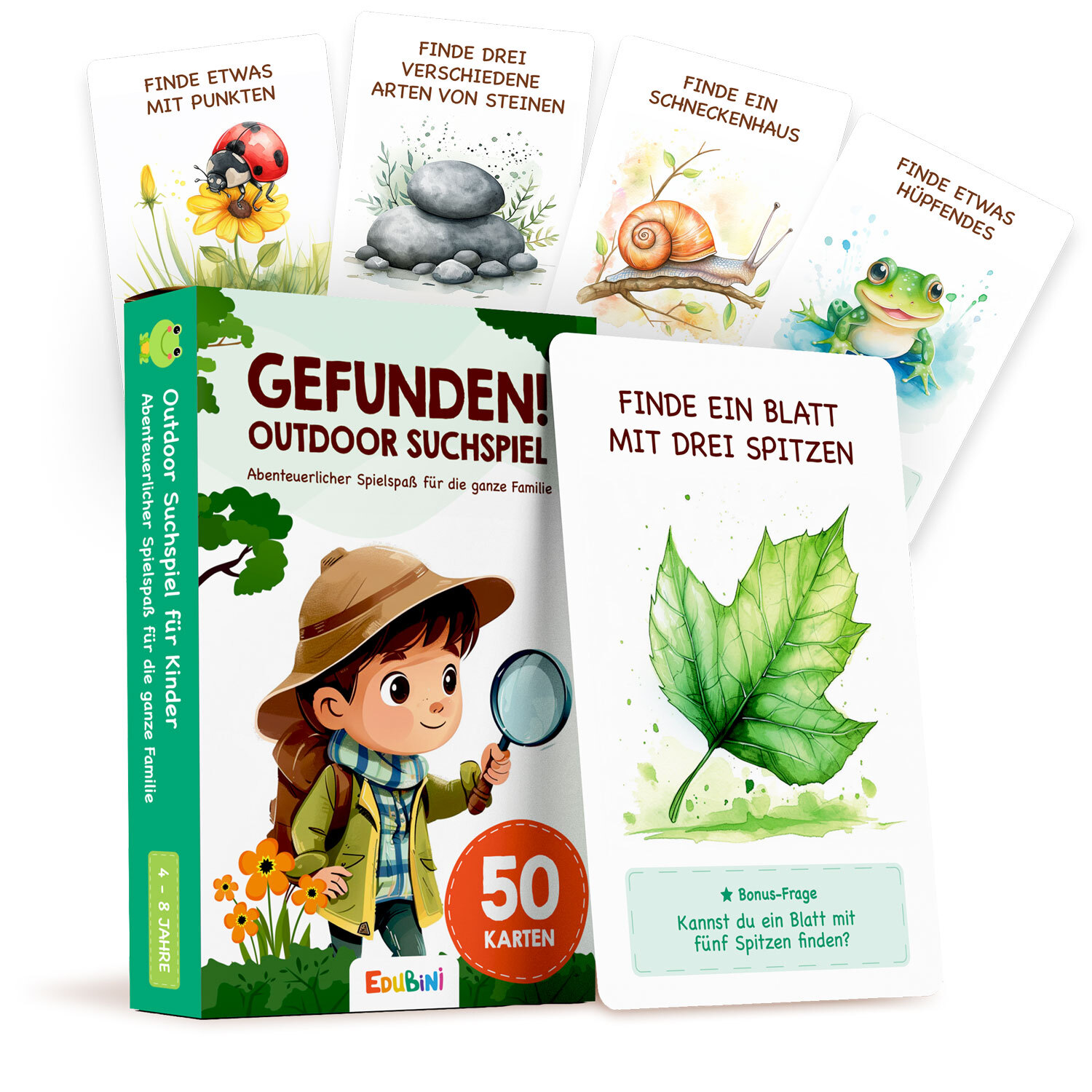  Outdoor Suchspiel Gefunden! 50 Karten
