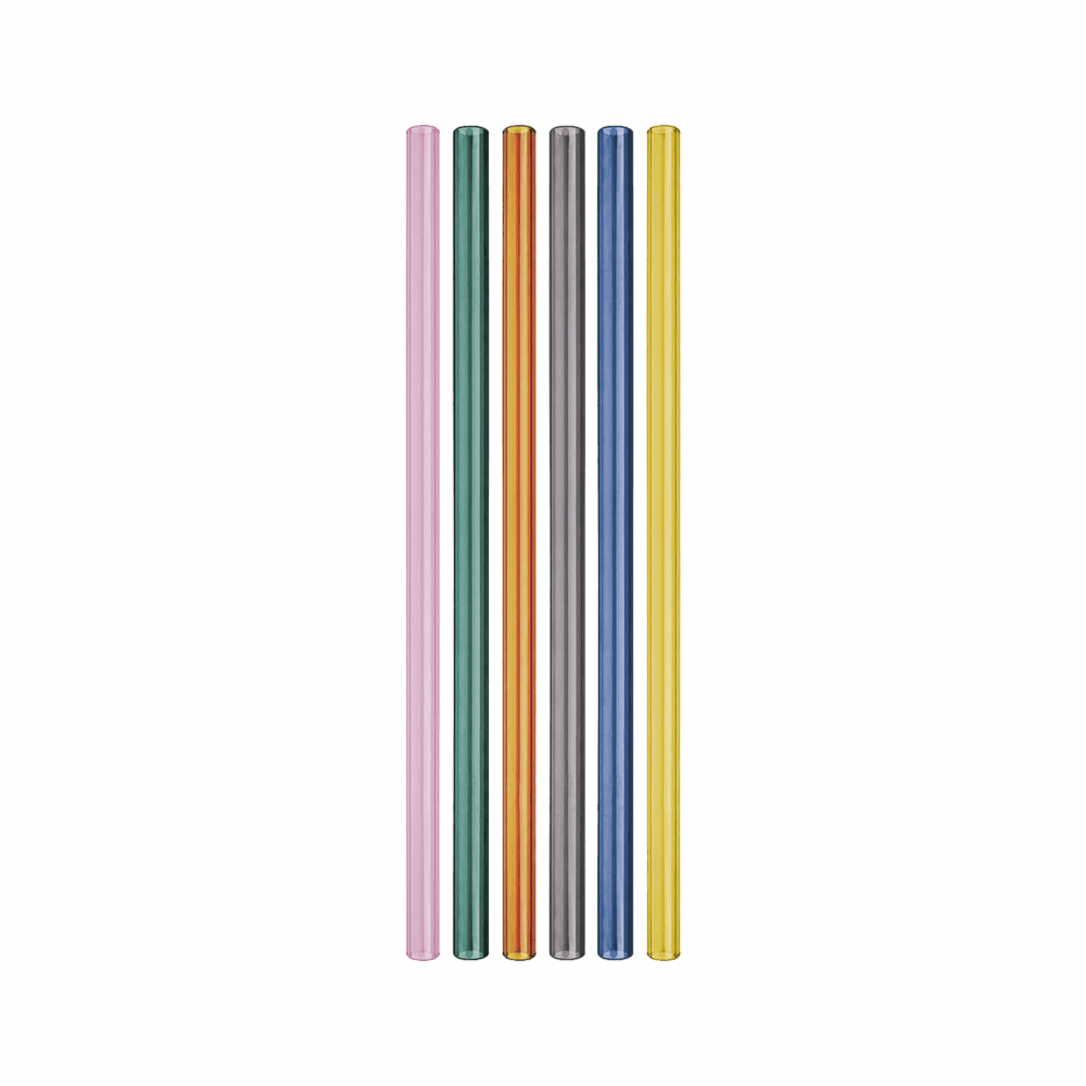 Remember Glasstrohhalme, 6er-Set