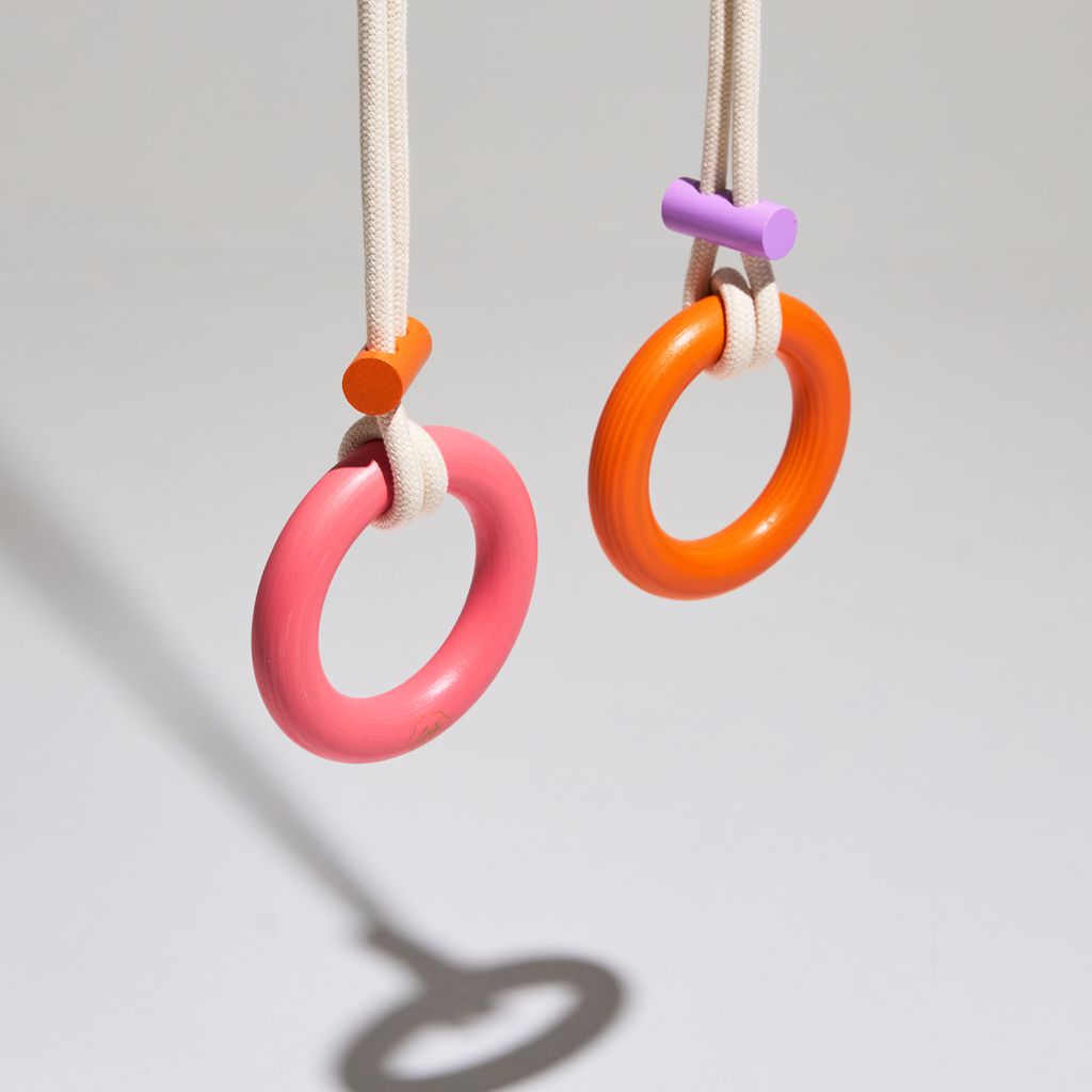 Eperfa bunte Gymnastikringe rosa Turnringe mit Seilen für Kinder