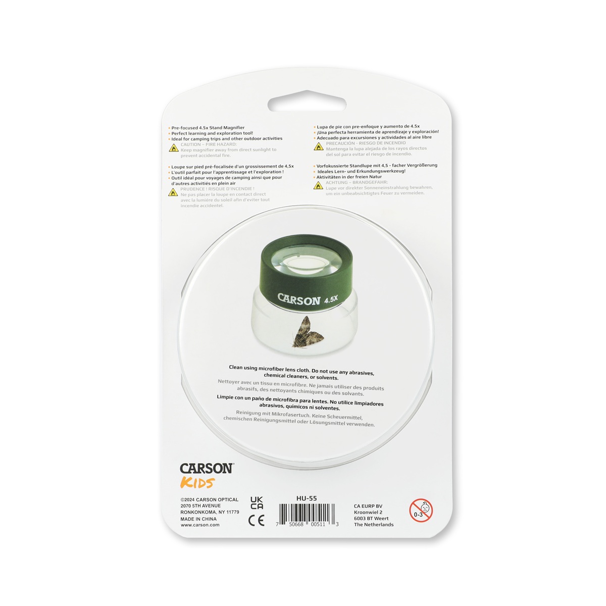 Carson Kinder Freihandlupe BugLoupe™ 4,5-fache Vergrößerung