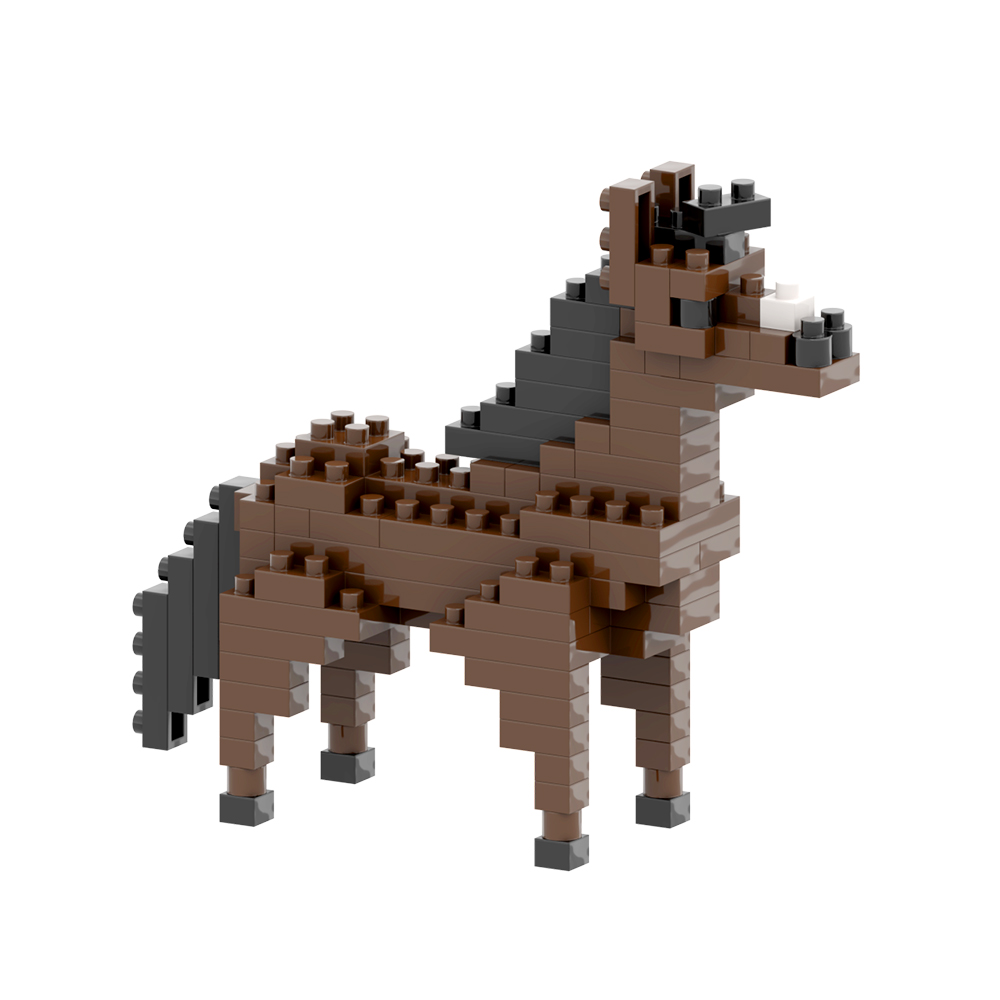 Brixies Pferd 107 Mini-Klemmbausteine