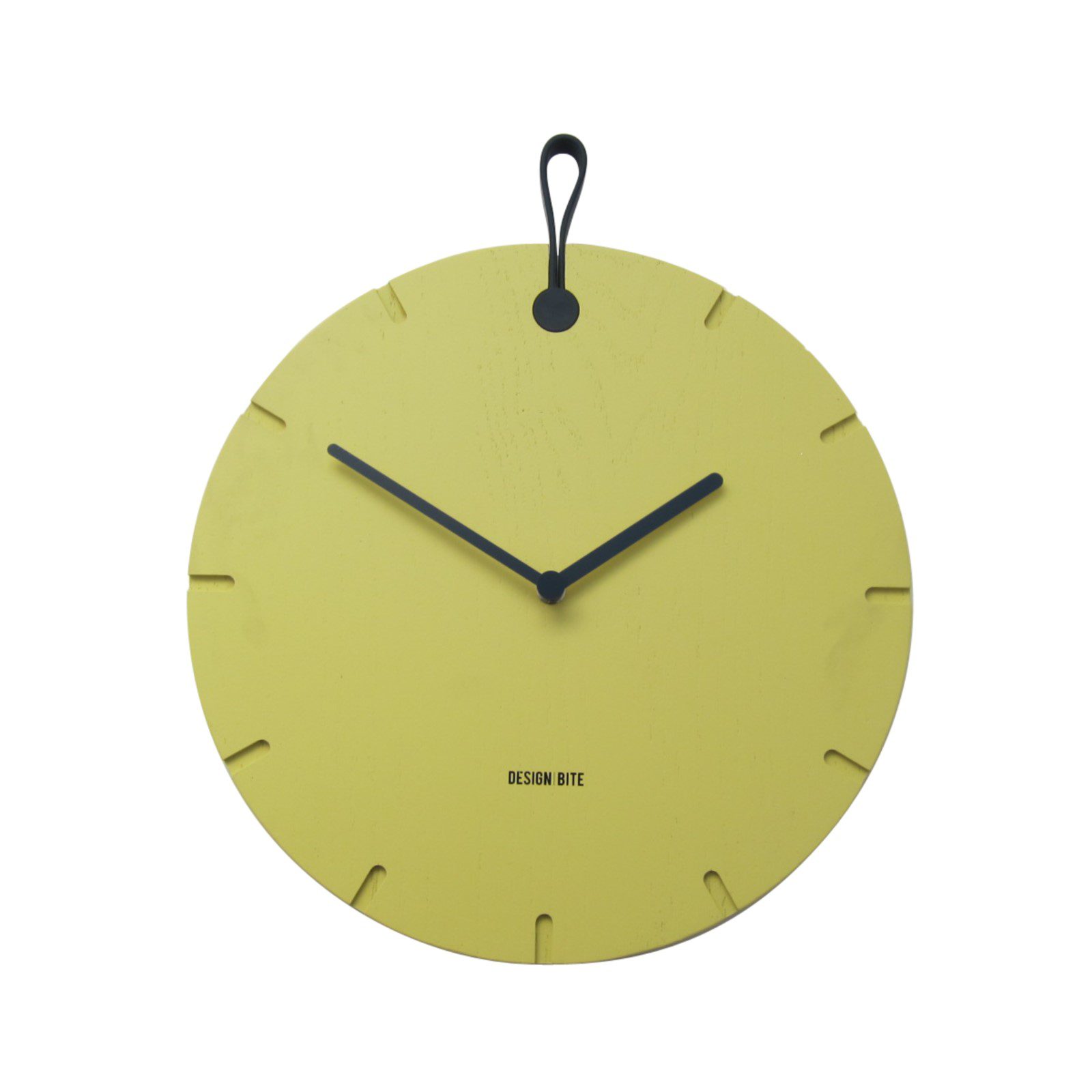 DesignBite BIG HUG Wanduhr - gelb