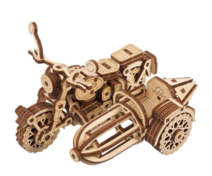 Ugears Modellbausatz Hagrids Fliegendes Motorrad mit Beiwagen