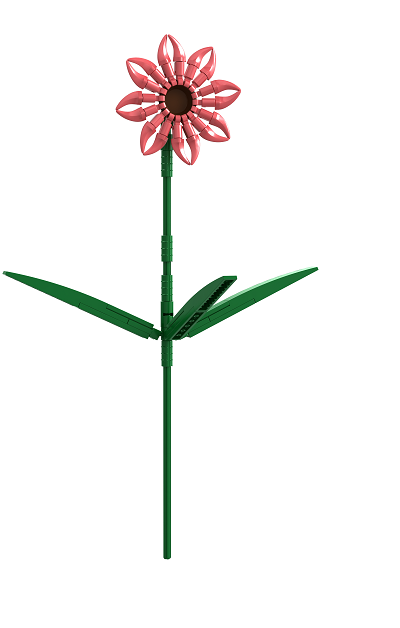 Brixies Plus Gerberea Lachs 61 Klemmbausteine