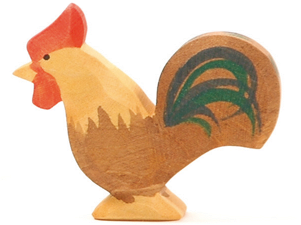 Ostheimer Hahn braun Holzfigur