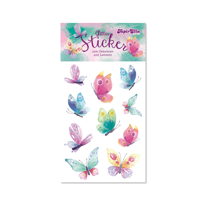 Lutz Mauder TapirElla Glitter-Sticker, Schmetterlinge