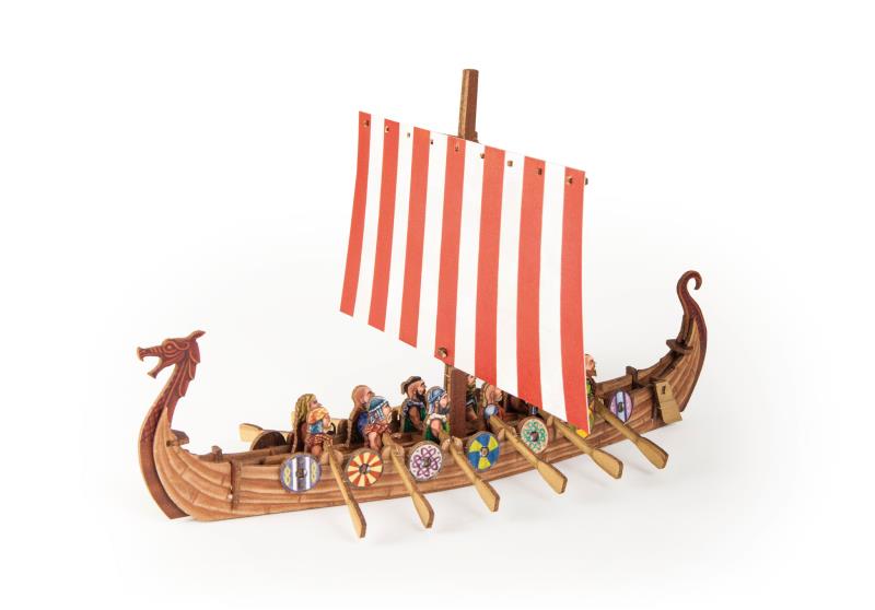 3D Bastelset Wikingerschiff aus Holzpappe