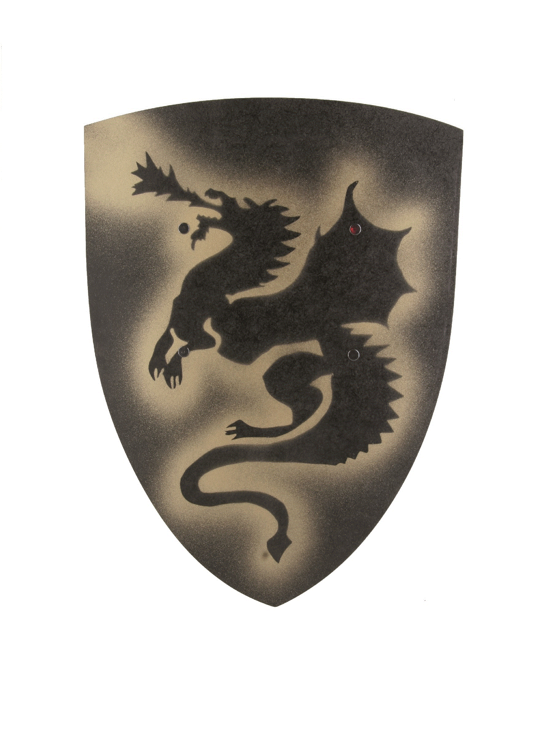 Vah Holzschild klein, Drache schwarz/gold