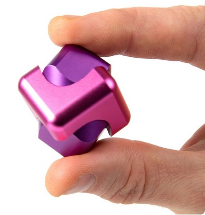 Bopster Fidget Spinner Cube - Pink & Purple Metall Fidget Toy
