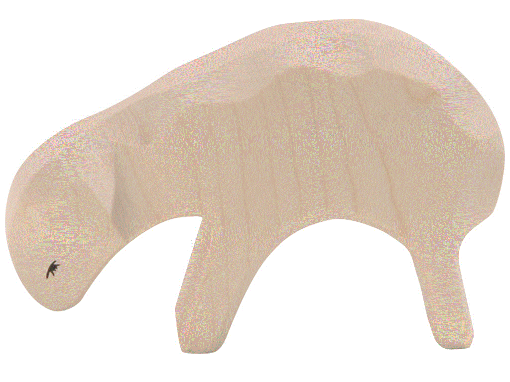 Ostheimer Schaf fressend Holzfigur