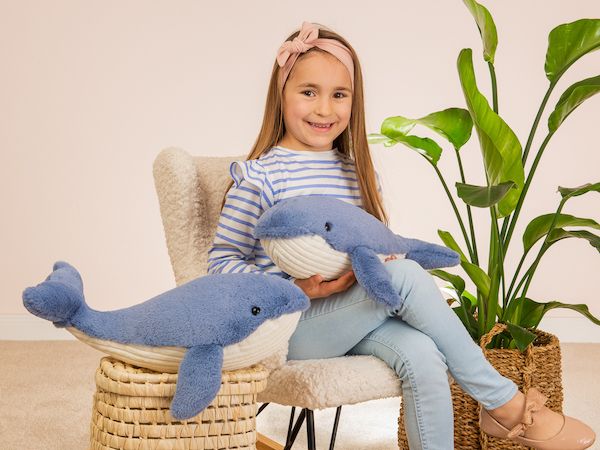 Hermann Teddy Walfisch Waltraud 44 cm  Stofftier