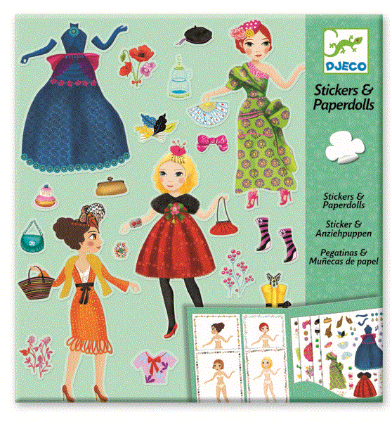 Djeco Anziehpuppen-Stickerset Superschick