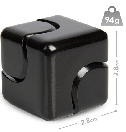 Bopster Fidget Spinner Cube - Black Metall Fidget Toy