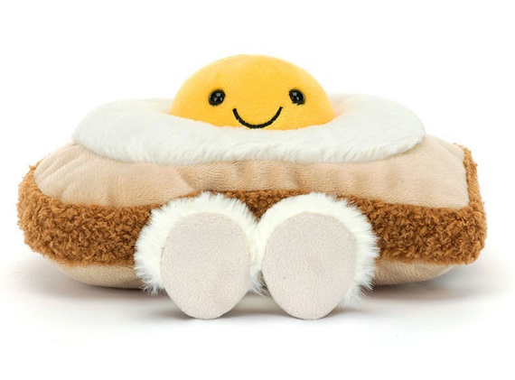 Jellycat Stofftier Amuseables Egglantine Egg On Toast Plüsch-Ei-mit-Toast